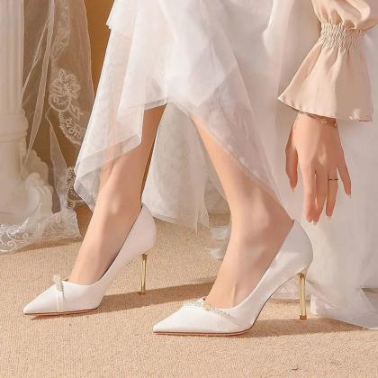 GG Women's High Heels  White