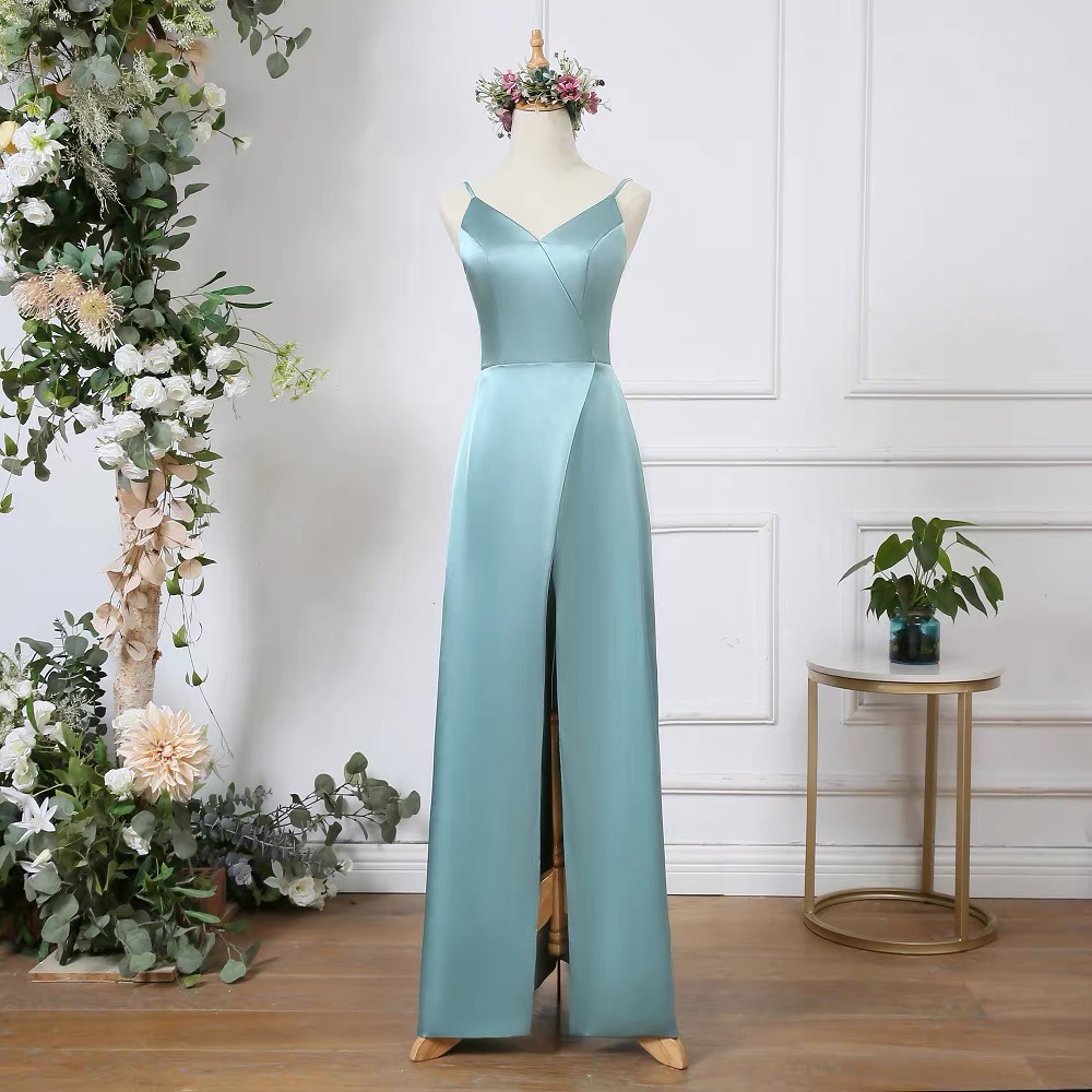 blue dress for baby girl Cicinia High Low Halter Chiffon Bridesmaid Dresses, Pool main image 0