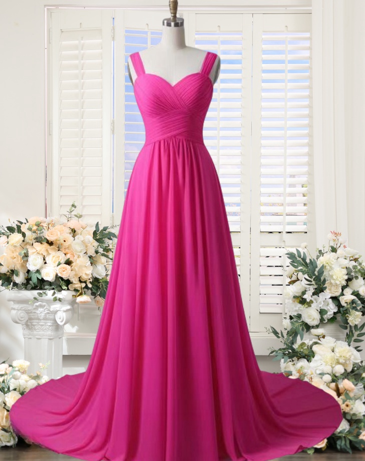 Pink Empire Waist Bridesmaid Dresses Long For Women 2025 Sweetheart