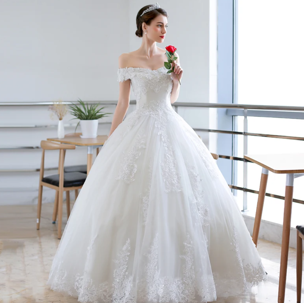 knee length dresses for ladies A-line Elegant Vintage Lace Romantic Beach Long Wedding Dresses WD157 –  bridalsew