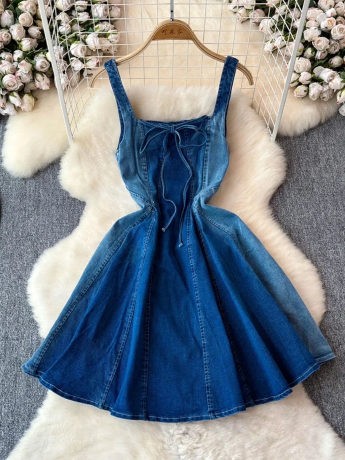 Two tone denim dress discount
