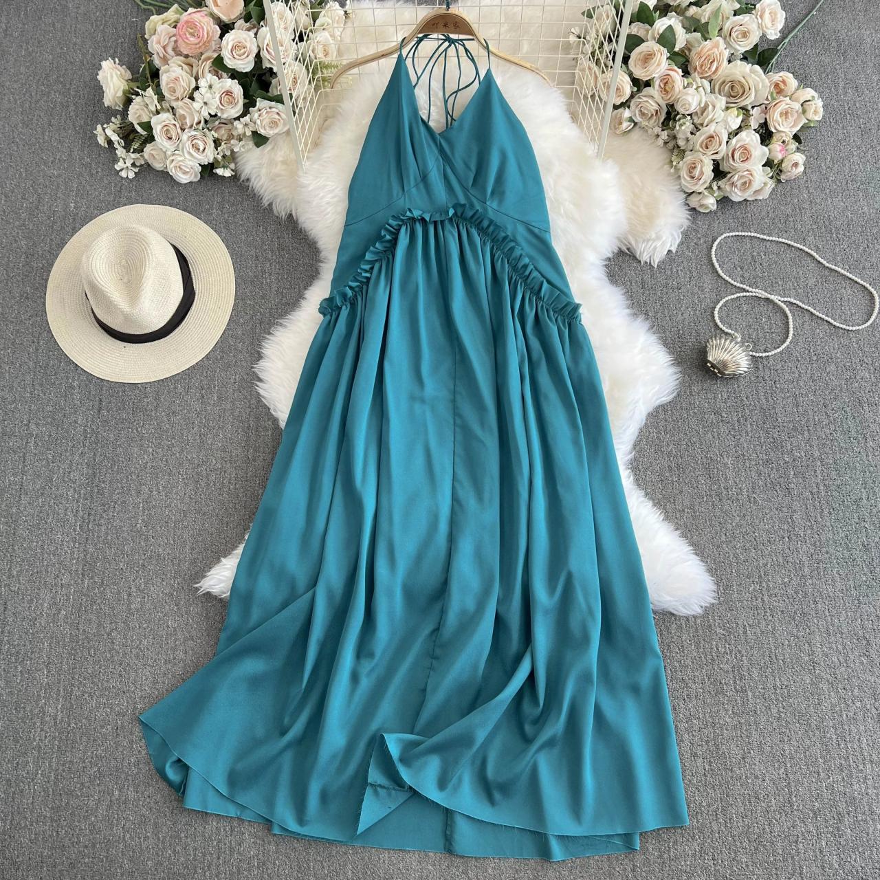 halterneck backless maxi dress Siani Backless Maxi Dress