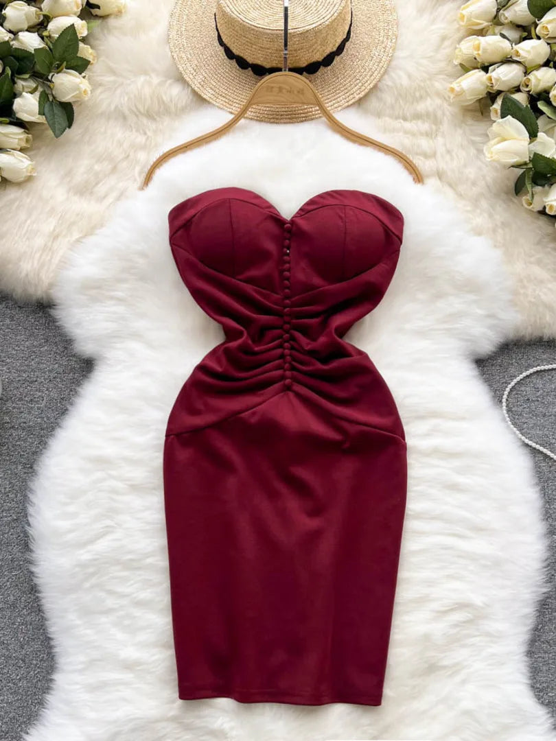 fitted lace wedding dress Red Summer Plus Size Mid Size Premium Midi Dress main image 0