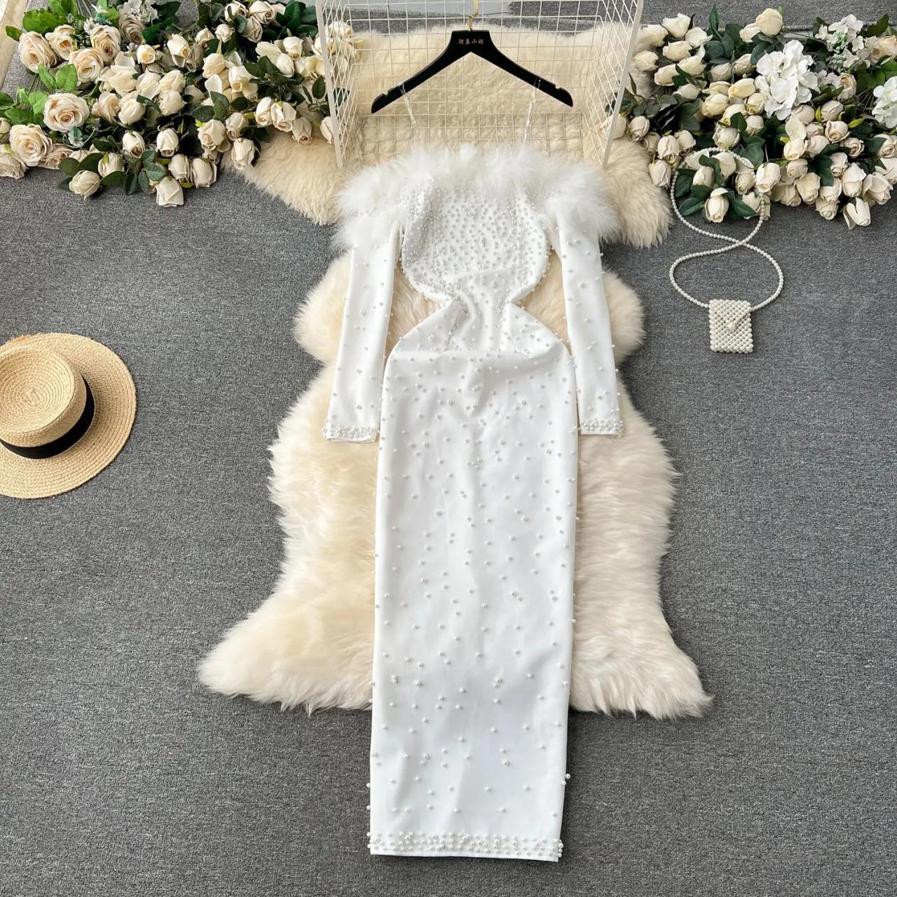 beaded party dress modest cape sleeeve round neck Sleeved Beaded Lace High Slit Overskirt Wedding Dress main image 1