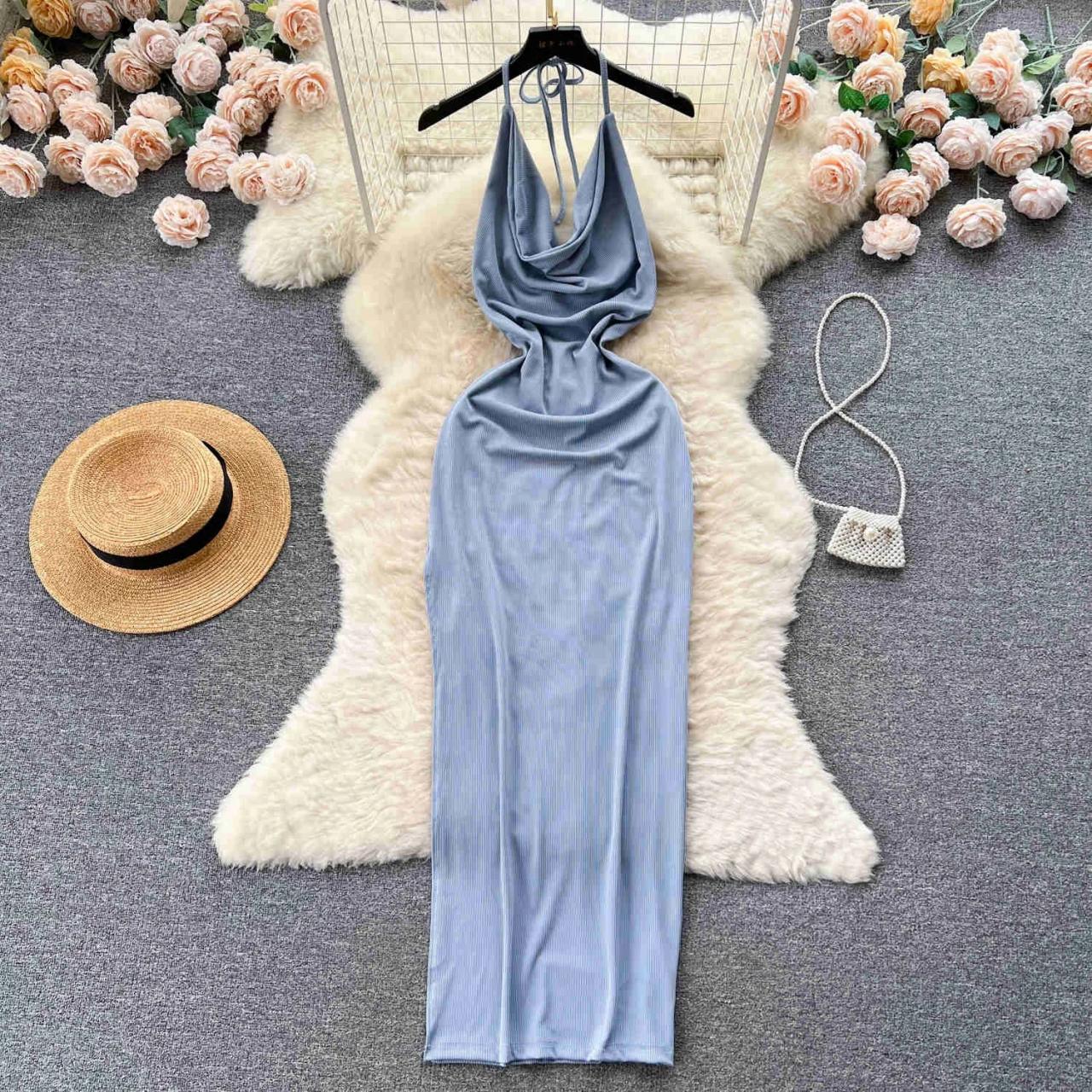 Elegant Sleeveless Backless Bodycon Evening Dress