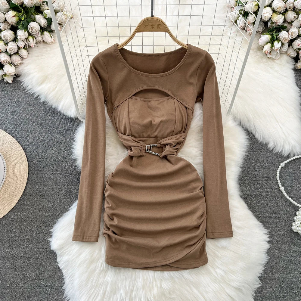 bodycon belted dress Midi Ribbed Belted Dress – Defiant Boutique main image 1