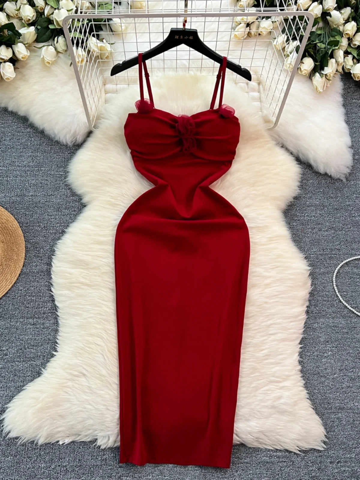 princess polly baby blue dress Premier Amour Womens Plus One Shoulder Short Sleeve Velvet Fit + Flare Dress,  Color: Burgundy main image 0