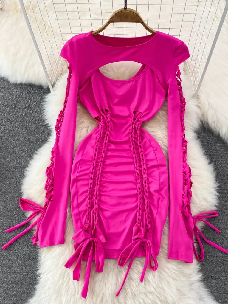 t shirt bodycon dress Olivia Pink Bodycon Short Lace Dress