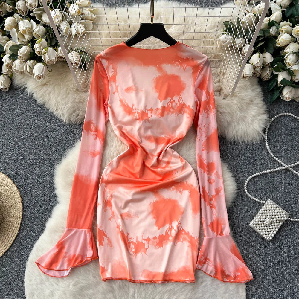 fitted lace wedding dress Sorrel Long Sleeve Mini Dress