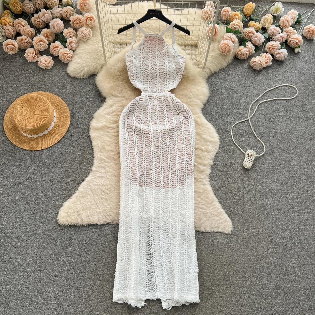 lavender pointelle knit mini dress Pointelle Tank Mini Dress main image 0