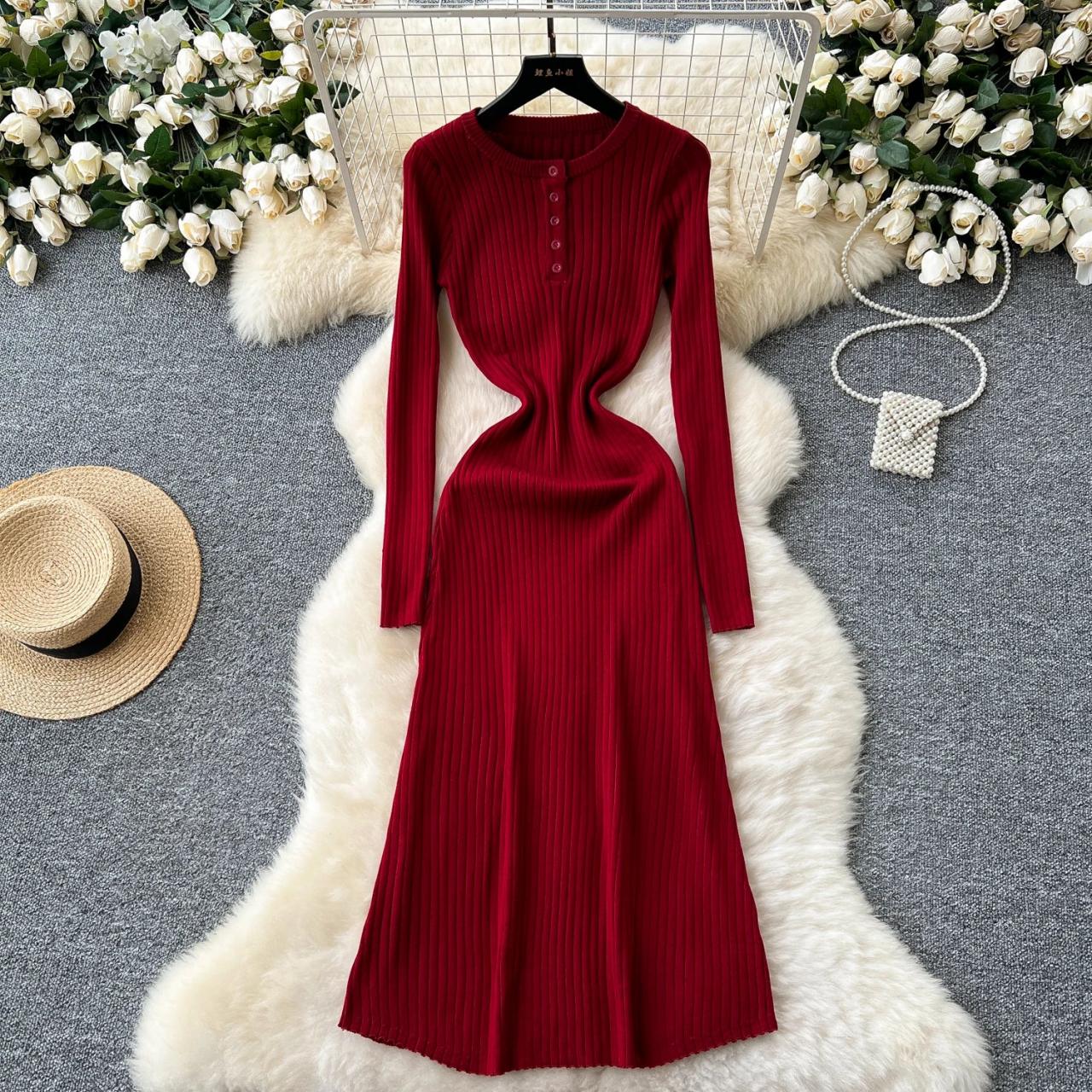 fitted lace wedding dress Universal Thread Women's Long Sleeve Midi Bodycon Dress