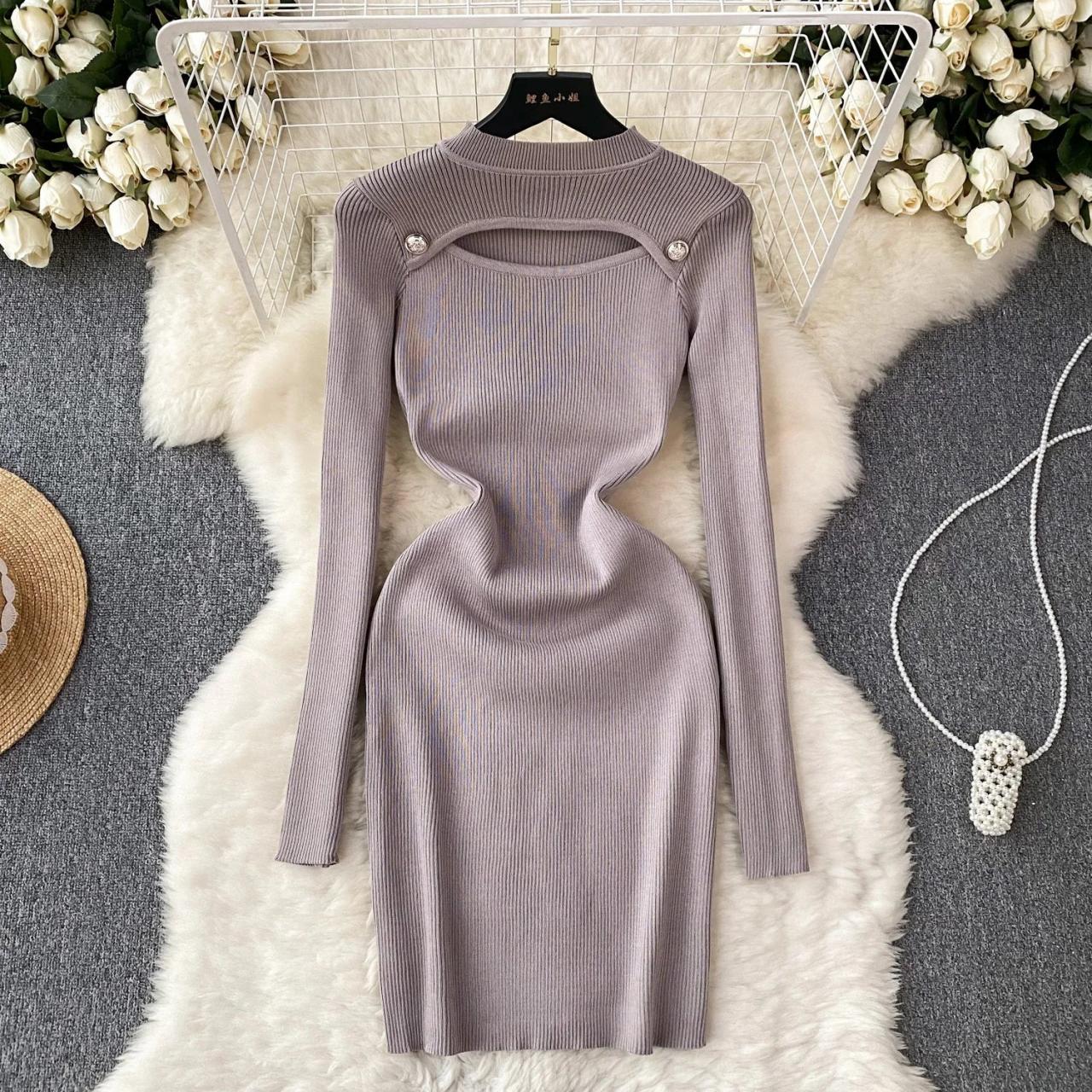 Sophistication Rib-knit Cutout Dress Sophistication Rib-knit Cutout Dress