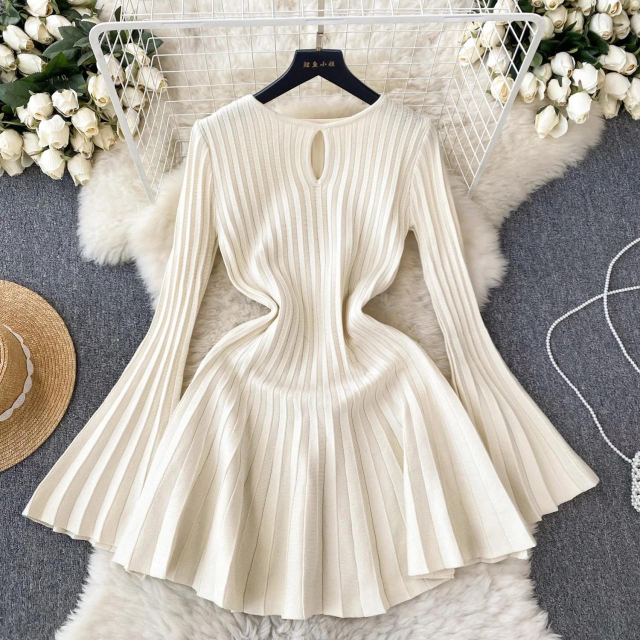 ankle length dress pants womens Amira Ribbed Knit Midi Dress