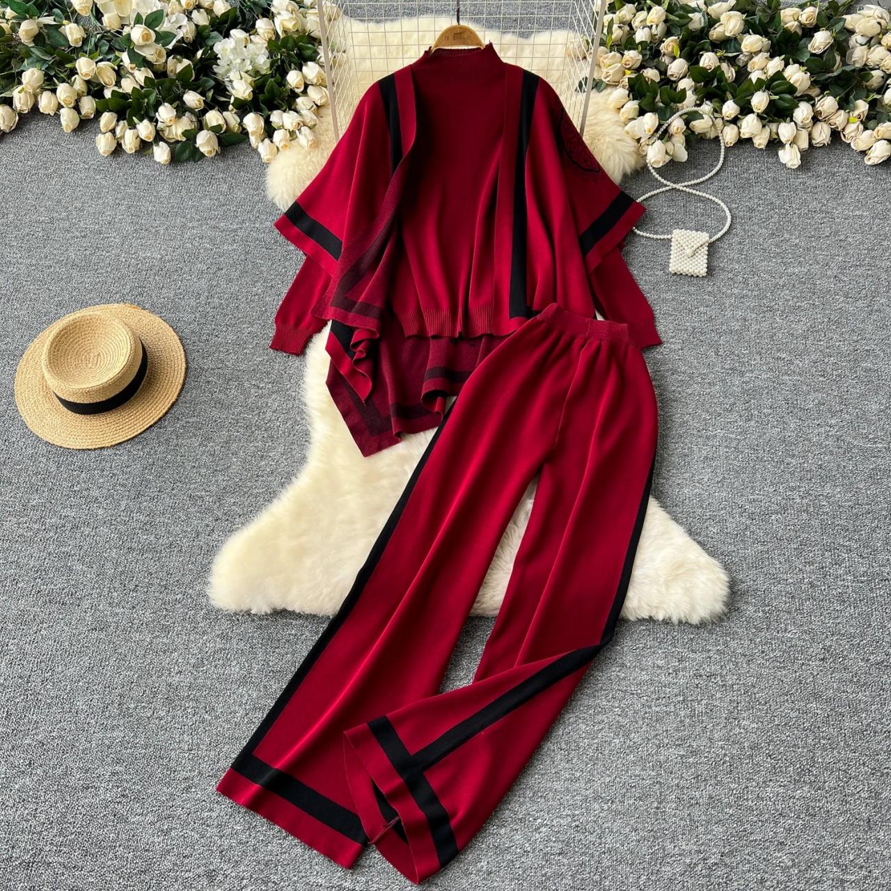 Red velvet two piece set outlet