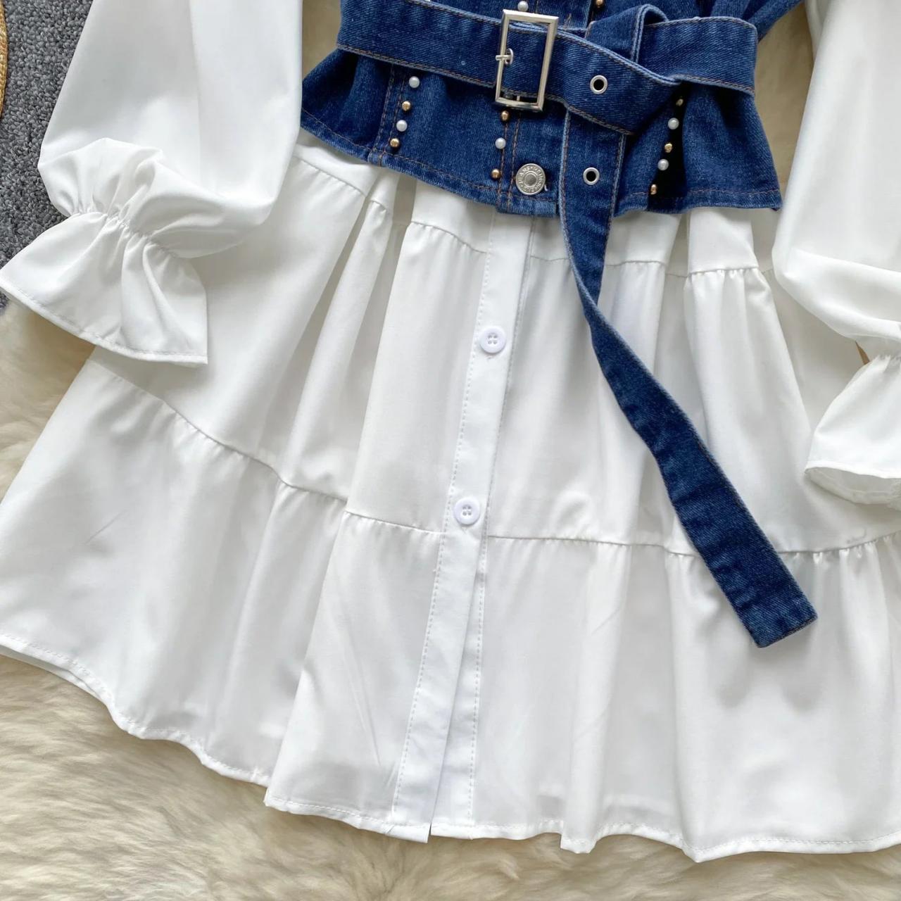 white christmas dresses Loira Denim Corset Dress main image 0
