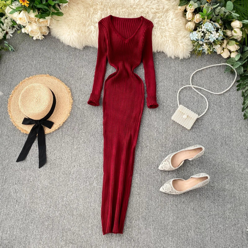 white christmas dresses Burgundy Open Back Faux Leather Cut Out Dress main image 0