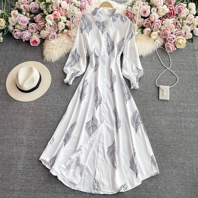 knee length dresses for ladies NEWSPAPER PRINT SATIN MIDI SLIP DRESS WITH ASYMMETRIC NECKLINE
