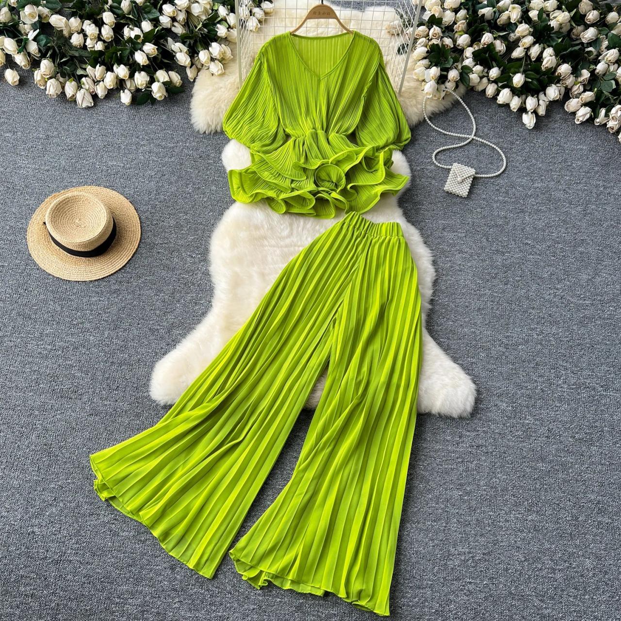 green emerald velvet dress La Femme 28972 Prom Dress - Neon Yellow main image 1