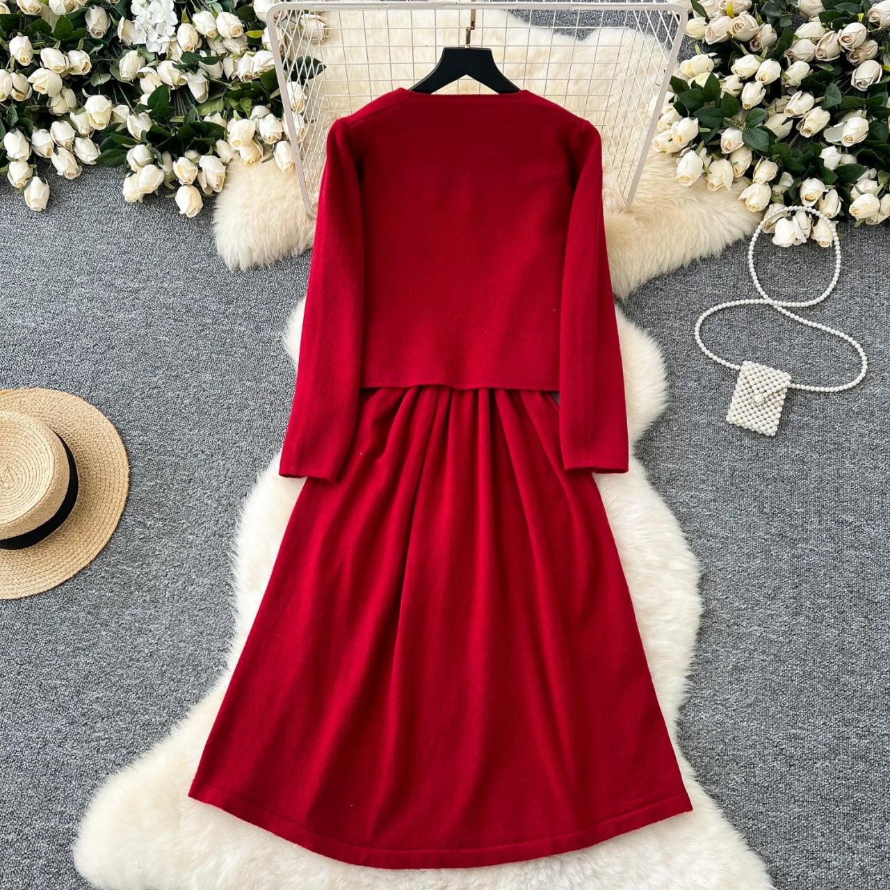 flare knee length dress Peach Cotton Flax Open-Back Fit and Flare Knee Length Dress 58