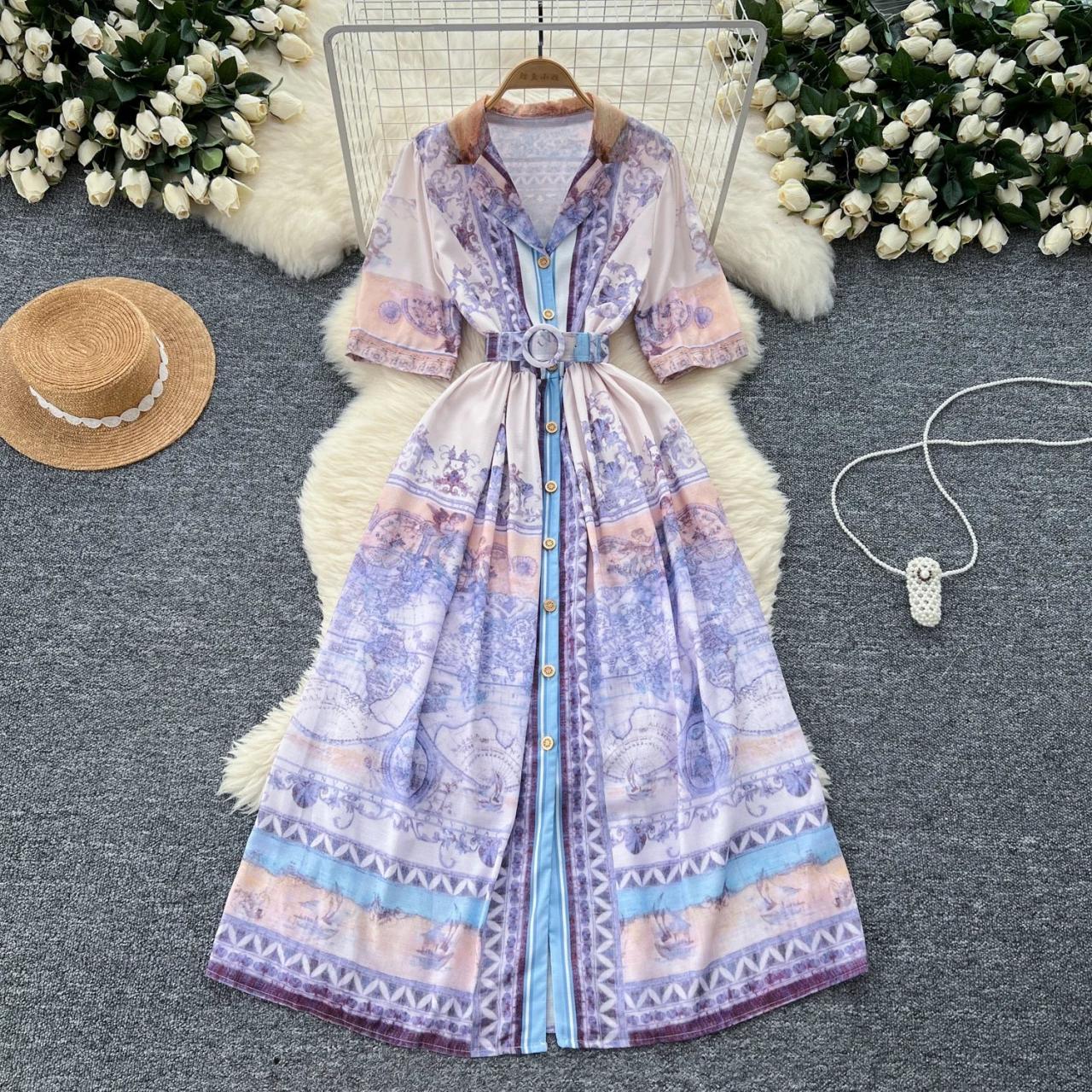 open lace back dress Wrangler Women's Pastel Paisley Smocked Bodice Maxi Dress M