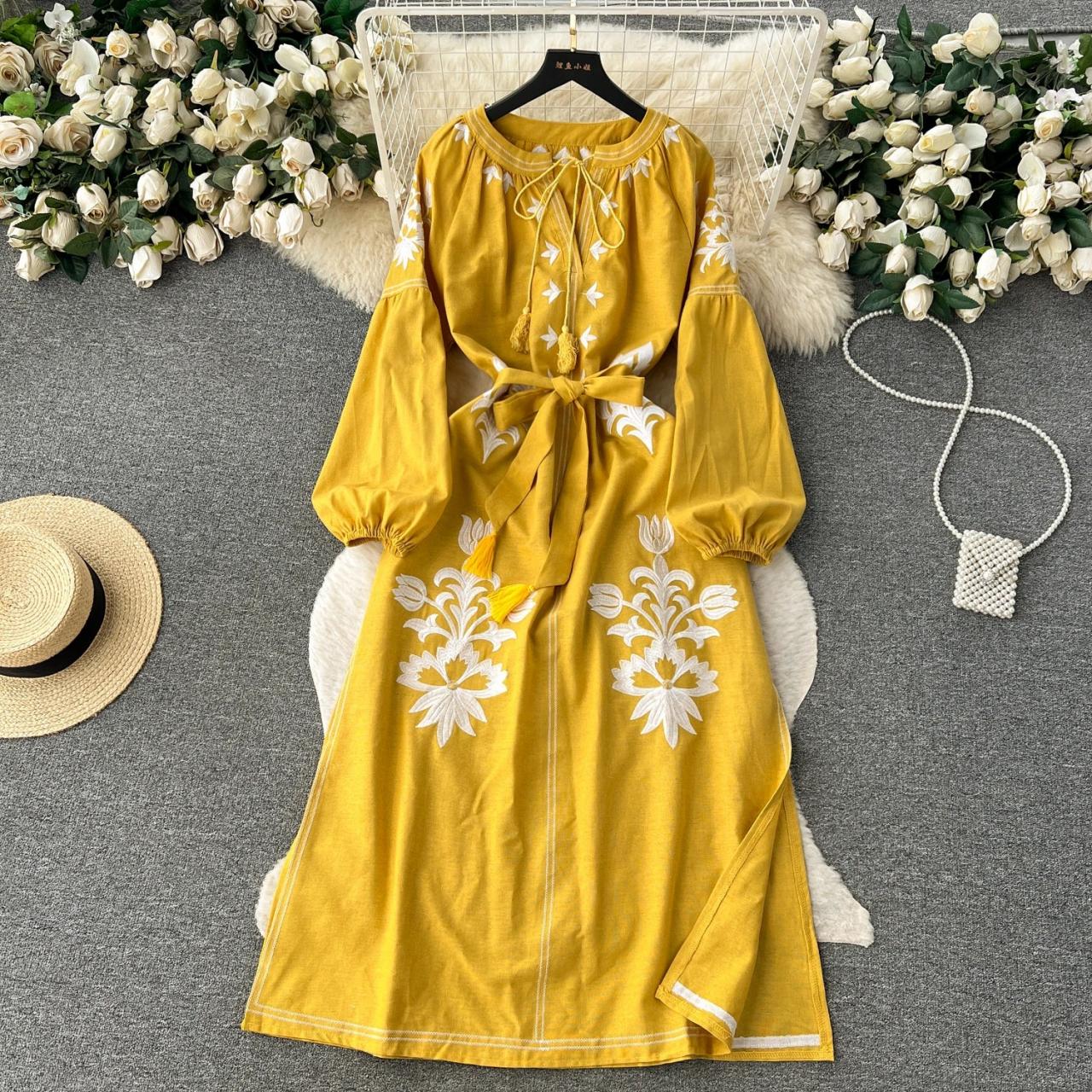 Mustard boho dress clearance