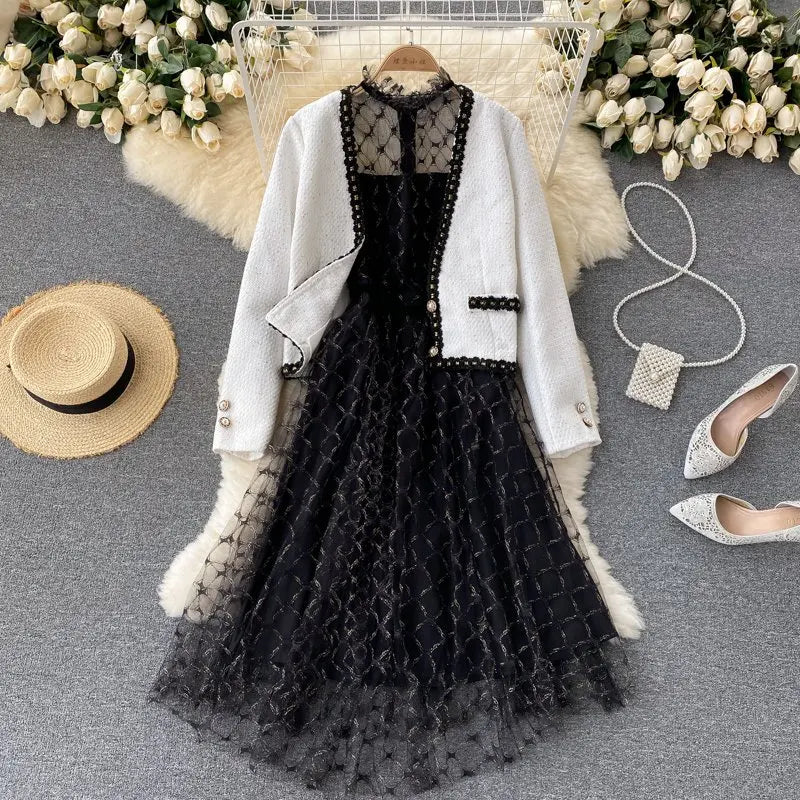 chinese dress ladies Women's Plus Size Mother of The Bride Dress Jacket Set 2 Piece Lace Sequin Dress  Set Wedding Party Dresses Black at Amazon Women's Clothing store main image 0