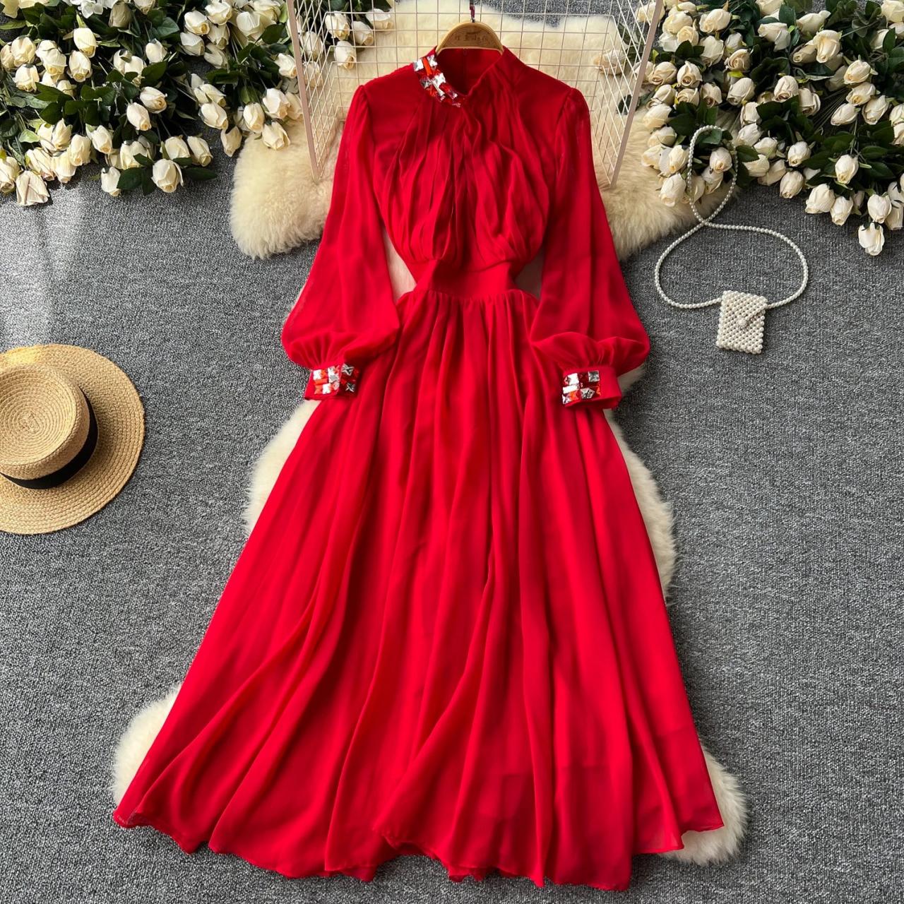 ethiopian traditional chiffon dress Red Shiffon Habesha – Elegant Lightweight with Flowing – Habesha Dress Store Buy Chocolate Brown/Ecru Polka black cutout mini dress Crafted with delicate chiffon Kleur:Oranje