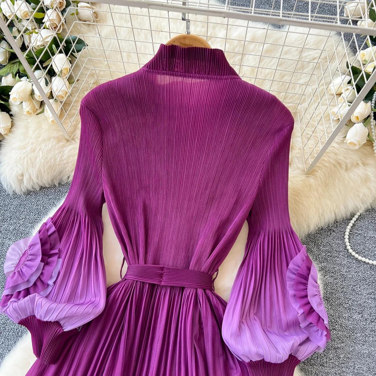 purple ombre dress with sleeves Purple Ombre Sequin Prom Dresses with Short Sleeve, Sparkly Quinceanera Dresses BG028 Custom Colors / 20W