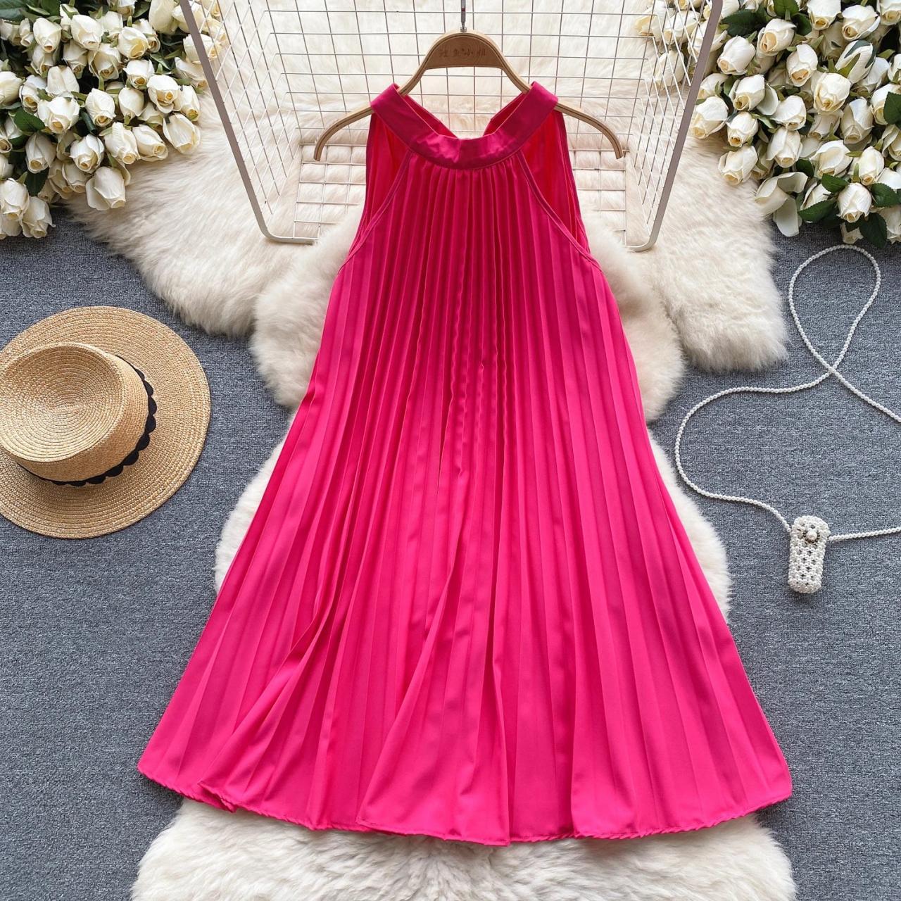strapless open back dress Light Pink Summer Dress