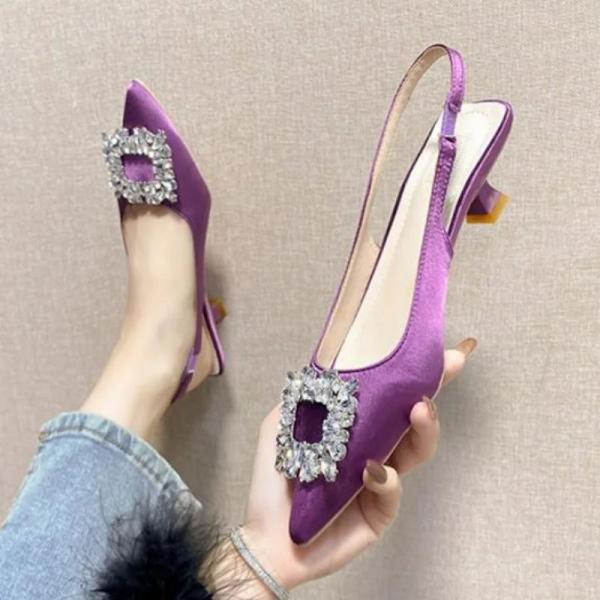 Purple slingback heels cheap
