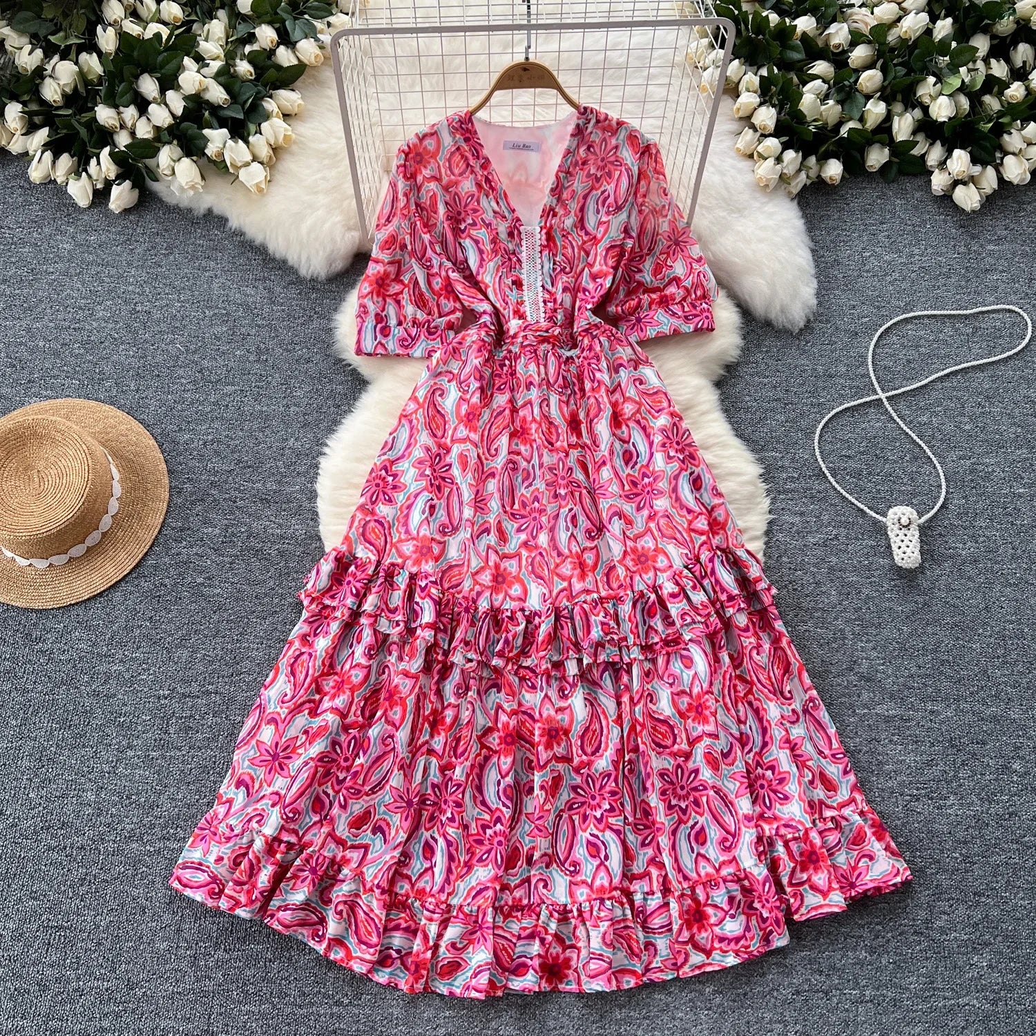 Love Under The Sun Maxi Dress Pink main image 1