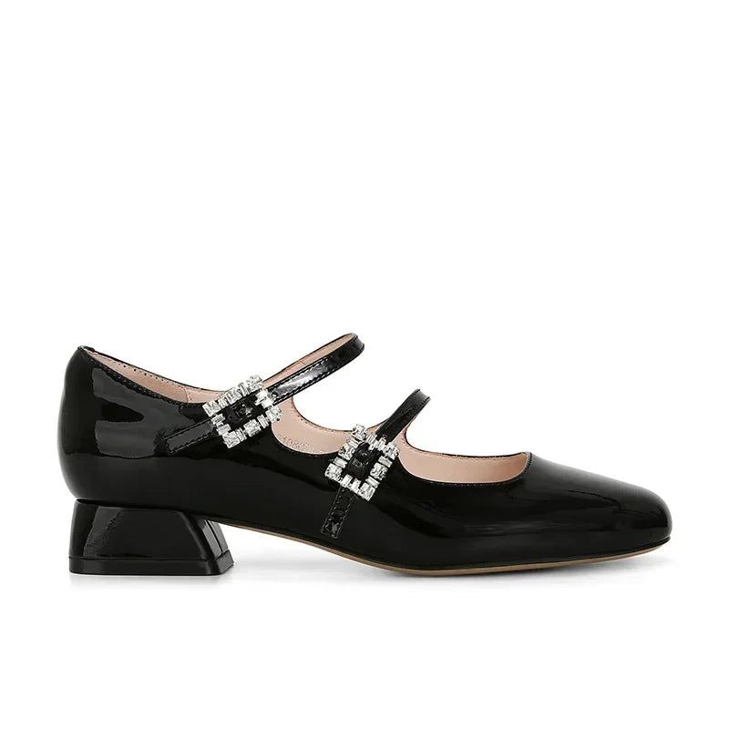 Shiny Black Patent Leather Mary Jane Shoes on Luulla