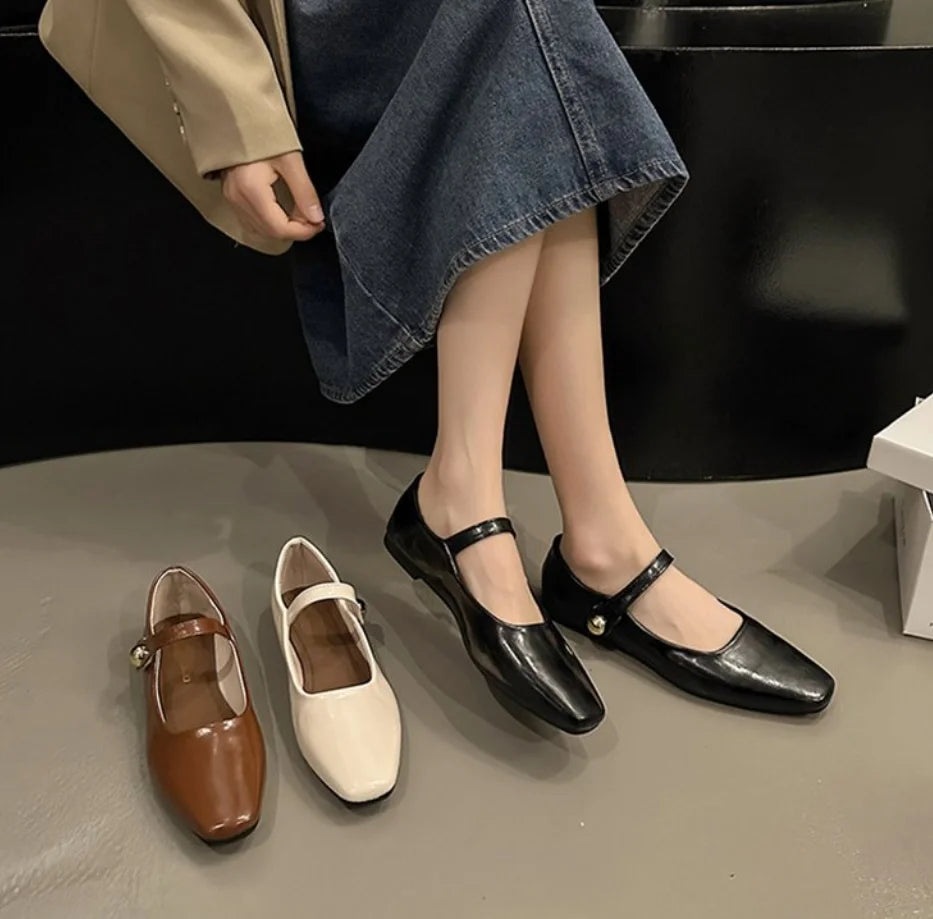 Versatile Womens Leather Mary Jane Flats Collection on Luulla