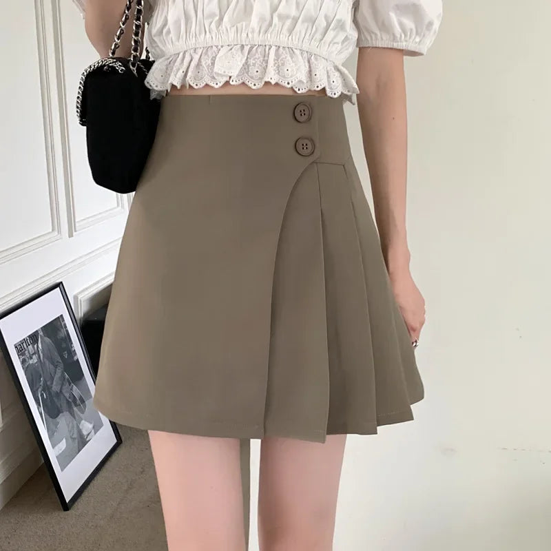 La Bella Estate Pleated Skirt - Khaki main image 1