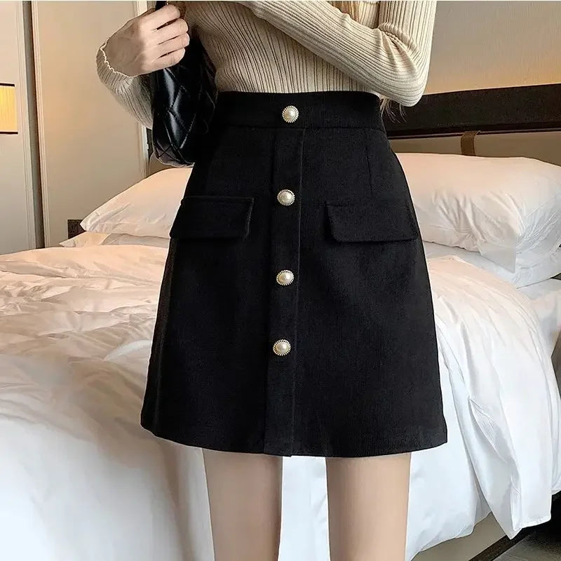 Black Pocket High Waisted Mini & Long Skirt main image 0
