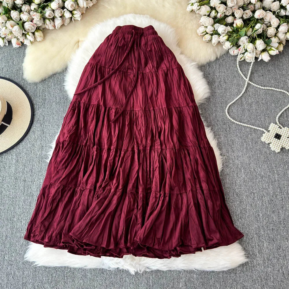 Nina Tulum Long Skirt Royal Red main image 1