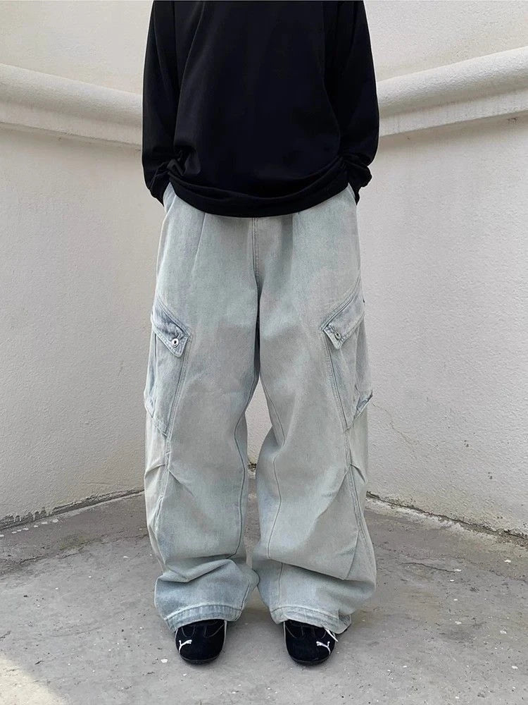 Men's Wash Wide Leg Jeans main image 0